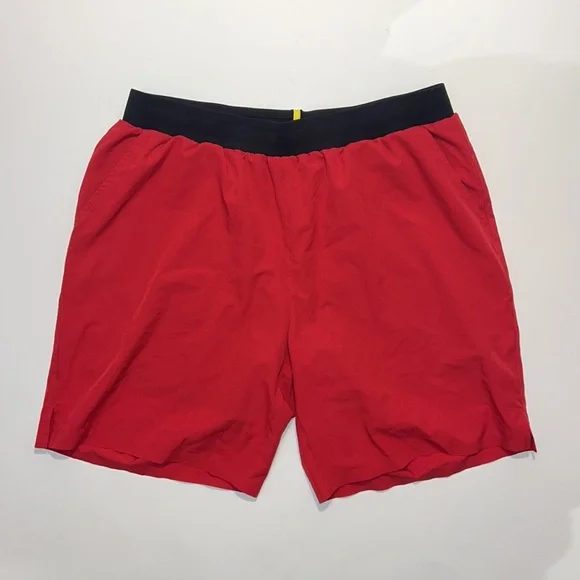 Yellow by Soulcycle Men’s Speed 8” Shorts in Red - Picture 2 of 9